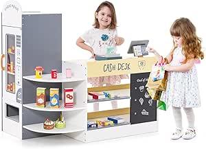 Bekijk leuke cadeautip : COSTWAY Kinderwinkelwinkel, winkelwinkel van hout